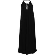 Elegante Satijnen Jurk voor Vrouwen TotêMe , Black , Dames