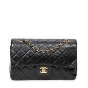 Pre-owned Leather chanel-bags Chanel Vintage , Black , Dames