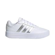 Platform Sneakers Wit Court Stijl Adidas , White , Dames