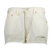 Witte Dames Denim Shorts 501 Stijl Levi's , White , Dames