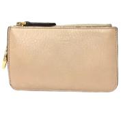 Pre-owned Leather wallets Fendi Vintage , Beige , Dames