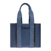 ‘Woody Large’ shopper tas Chloé , Blue , Dames