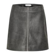 Leren Rok Thunderstorm Karen by Simonsen , Black , Dames