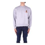 Grijze Logo Front Sweater Barrow , Gray , Heren