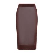 Prune Midi Rok Saint Laurent , Brown , Dames