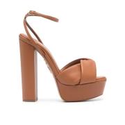 Tabak Olie Plateau Aquazzura , Brown , Dames