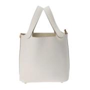 Pre-owned Leather handbags Hermès Vintage , White , Dames