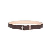 Luxe Bruine Leren Riem met Gestreepte Lus PS By Paul Smith , Brown , H...