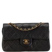 Pre-owned Leather chanel-bags Chanel Vintage , Black , Dames