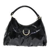 Pre-owned Leather shoppers Gucci Vintage , Black , Dames