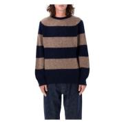 Navy Stripe Gebreide Trui Aw24 YMC You Must Create , Multicolor , Here...