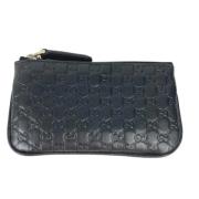 Pre-owned Leather wallets Gucci Vintage , Black , Dames