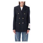 Navy Double-Breasted Blazer Jas Golden Goose , Blue , Dames