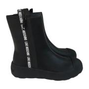 Zwarte platte sneakers met zijrits Love Moschino , Black , Dames