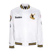 Pittsburgh Steelers Bomberjack Wit Mitchell & Ness , White , Heren