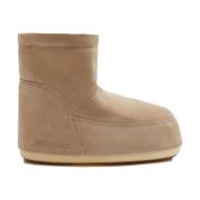 Suède Sneeuwlaarzen Zand Logo Moon Boot , Beige , Dames