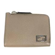 Pre-owned Leather wallets Fendi Vintage , Beige , Heren