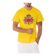 Heren Logo T-Shirt Just Cavalli , Yellow , Heren