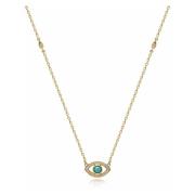 Mini Evil Eye Necklace Nialaya , Yellow , Dames