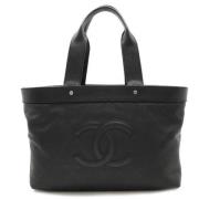 Pre-owned Leather totes Chanel Vintage , Black , Dames