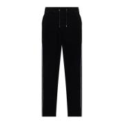 Broek met monogram in fluwelen afwerking Balmain , Black , Heren