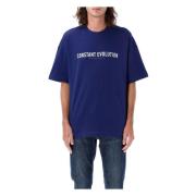 Oversized Piquet T-Shirt Ronde Hals Emporio Armani , Blue , Heren