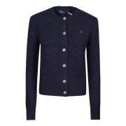 Stijlvolle Gebreide Cardigan Sweater Ralph Lauren , Blue , Dames