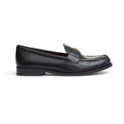 Zwarte leren Loafer schoenen Tory Burch , Black , Dames