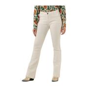 Flared Twill Jeans Leila Pant By-Bar , Beige , Dames