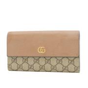 Pre-owned Coated canvas wallets Gucci Vintage , Beige , Dames