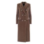 Vintage Style Double-Breasted Coat Kocca , Brown , Dames