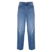 Stone-Washed Straight Leg Jeans Kocca , Blue , Dames