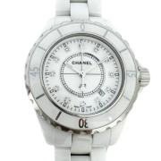 Pre-owned Stainless Steel watches Chanel Vintage , White , Dames