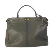 Pre-owned Leather fendi-bags Fendi Vintage , Gray , Dames