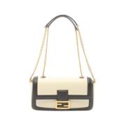 Pre-owned Leather fendi-bags Fendi Vintage , White , Dames