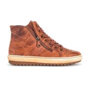 Elegante Hoge Leren Sneakers Gabor , Brown , Dames