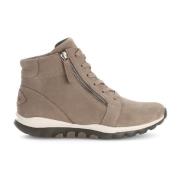 Taupe Nubuck Hoge Sneakers Gabor , Beige , Dames