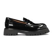 Dames zwarte leren loafers Kazar Studio , Black , Dames