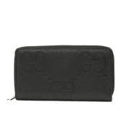 Pre-owned Leather wallets Gucci Vintage , Black , Dames