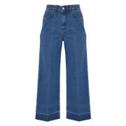 Wijde jeans met details op de zoom Kocca , Blue , Dames