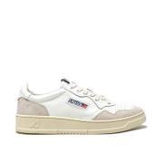 Vintage-geïnspireerde witte leren sneakers Autry , White , Heren