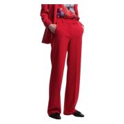 Minimalist Straight Leg Trousers Kocca , Red , Dames