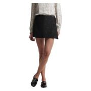 Pailletten versierde stoffen shorts Kocca , Black , Dames