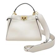 Pre-owned Leather fendi-bags Fendi Vintage , White , Dames