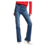 Stone-washed high-waisted straight jeans Kocca , Blue , Dames