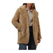 Beige Teddy Jas voor Stijlvolle Winter Notre-v , Brown , Dames