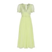 Chiffon Kant V-Hals Midi Jurk Self Portrait , Green , Dames