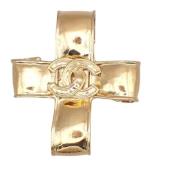 Pre-owned Metal brooches Chanel Vintage , Yellow , Unisex