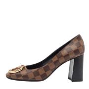 Pre-owned Coated canvas heels Louis Vuitton Vintage , Brown , Dames