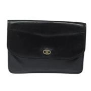 Pre-owned Leather clutches Celine Vintage , Black , Dames